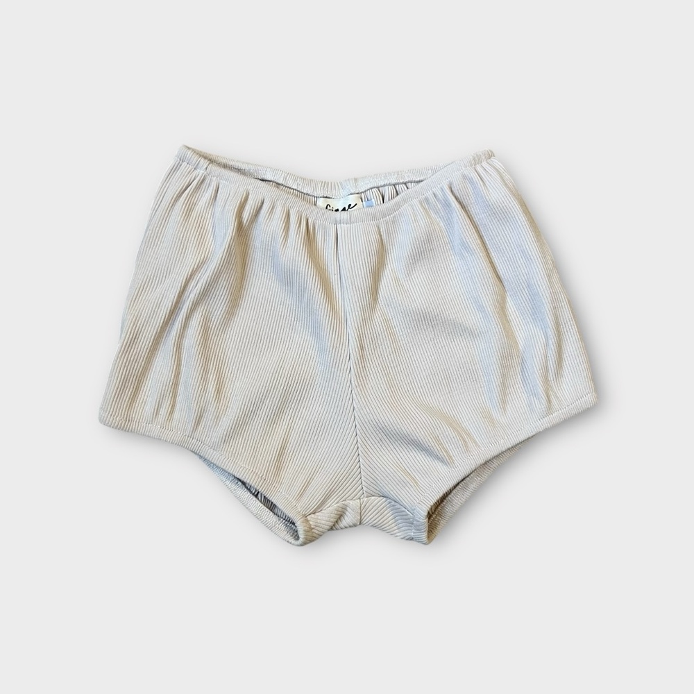 New Figge Carly Megan Girls Beige Ribbed Bloomer Shorts 6